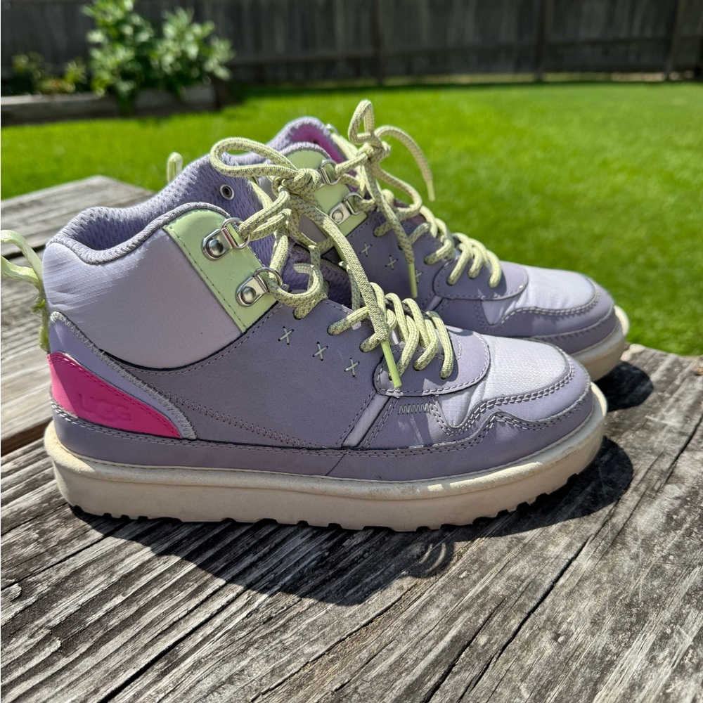 UGG Purple Sneakers with Green Laces